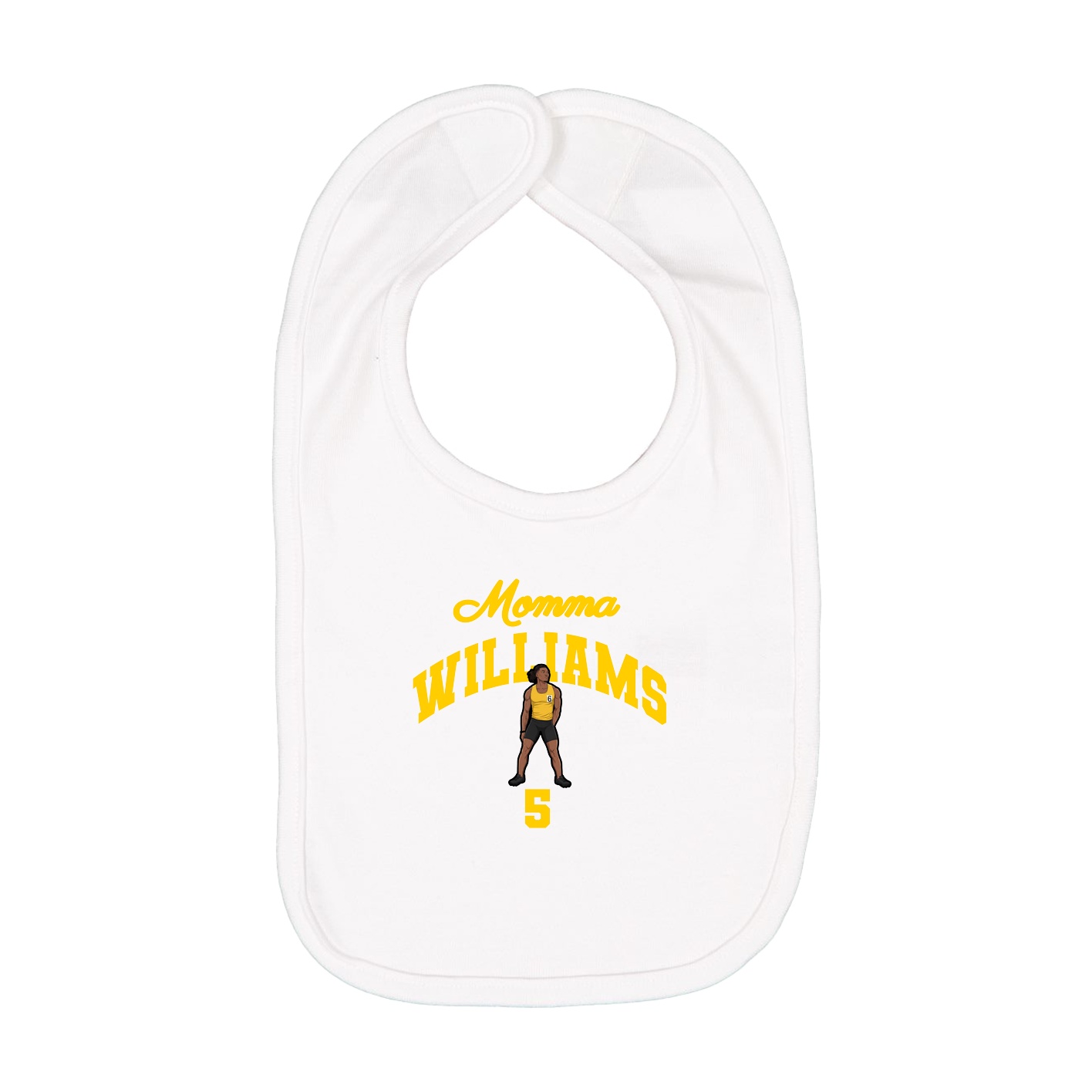 Infant Bib — Mothers Day Arch in White