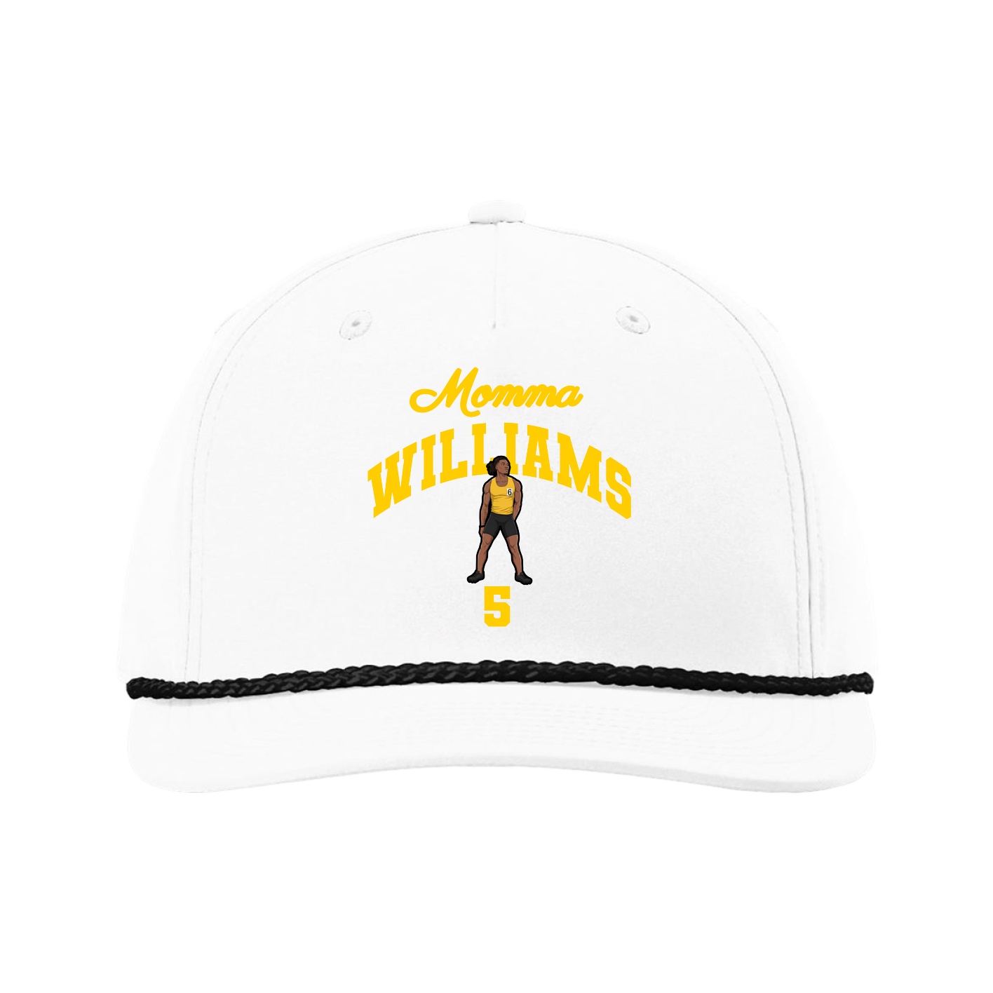 Five-Panel Classic Rope Cap — Mothers Day Arch in White