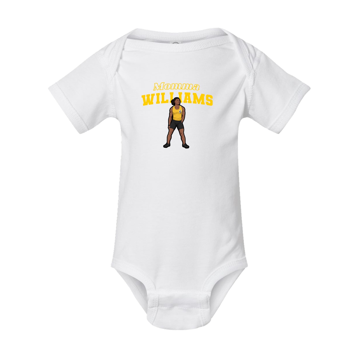 Baby Onesie — Mothers Day Block in White