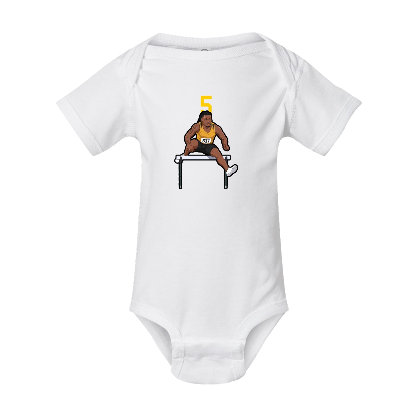 Baby Onesie — Number Top in White
