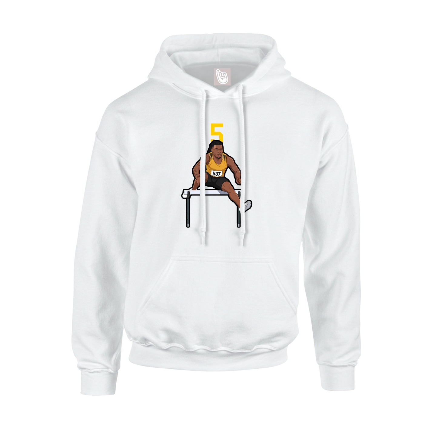 Hoodie — Number Top in White