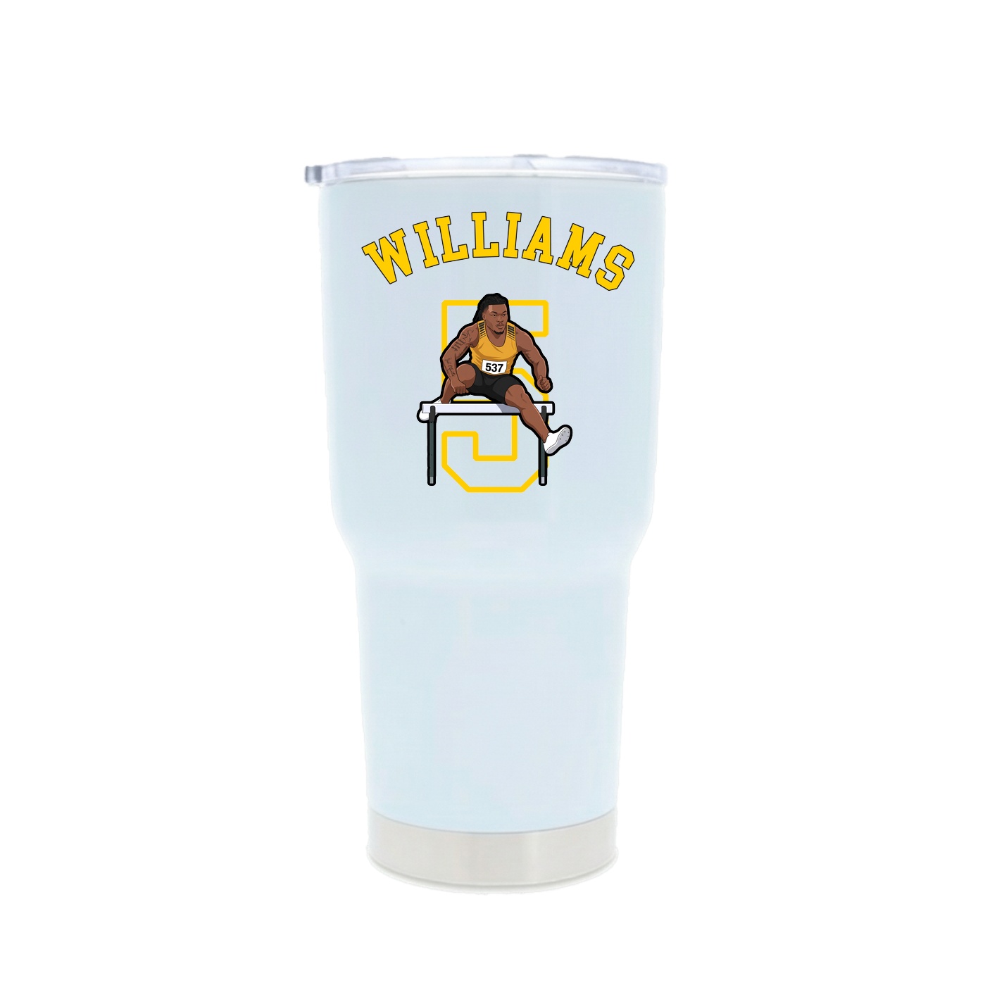 30oz Stainless Steel Tumbler — Shirsey Arch in White
