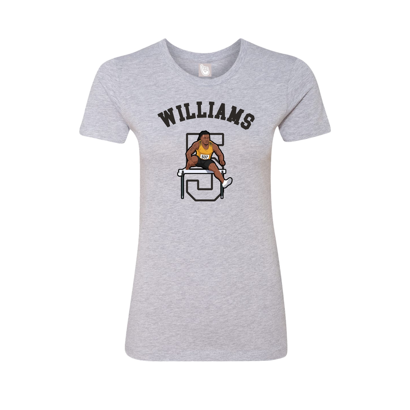 Fitted Women's Tee — Shirsey Arch in Grey
