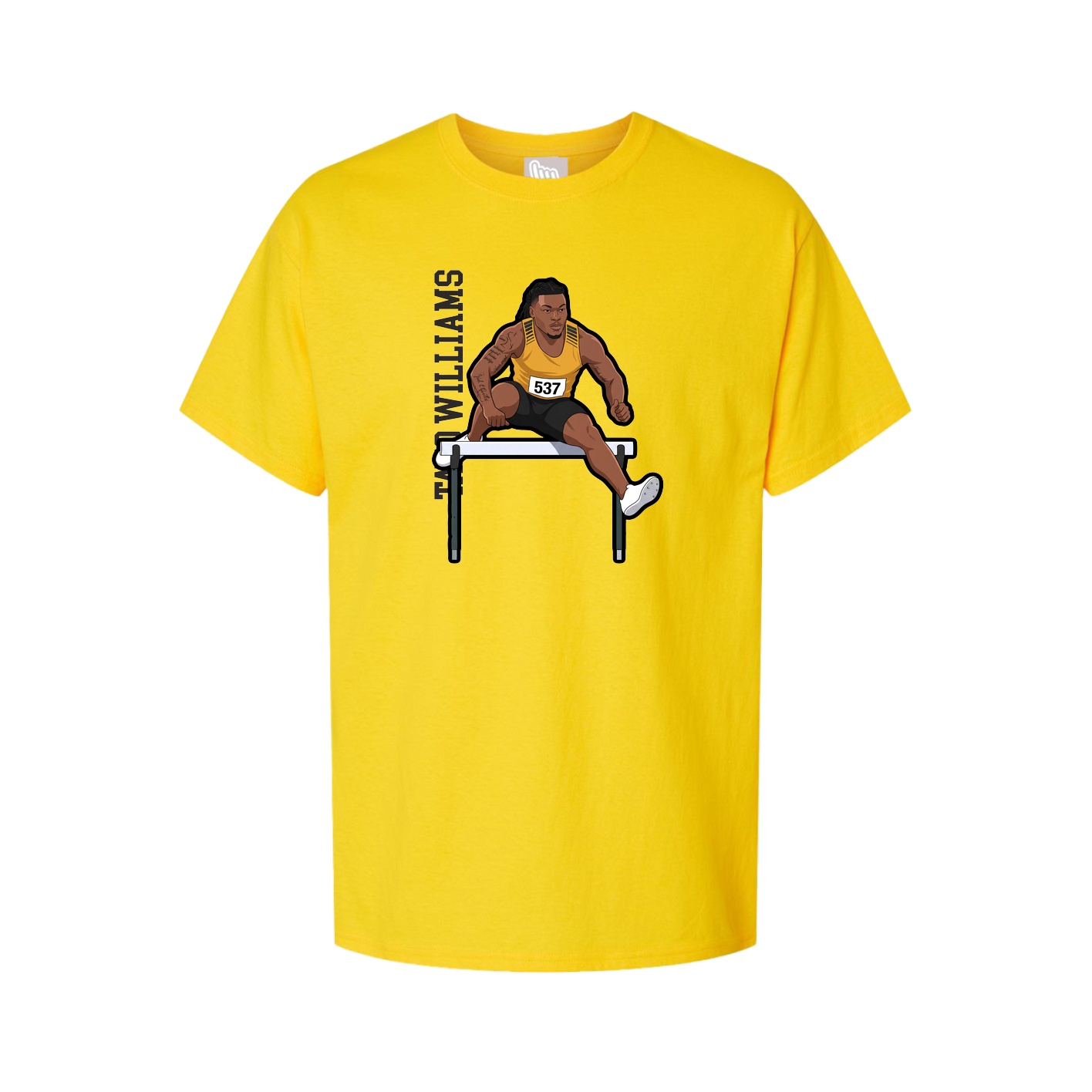 Tee — Name Vertical in Gold