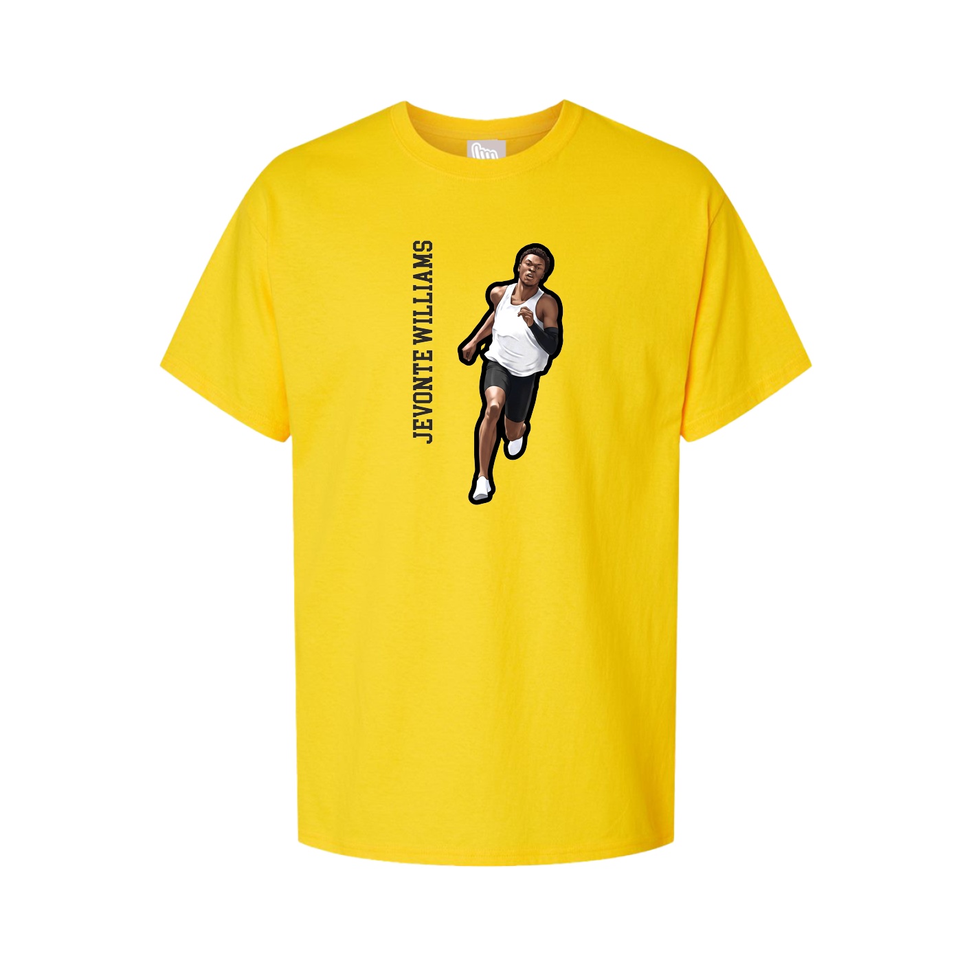 Youth Tee — Name Vertical in Gold