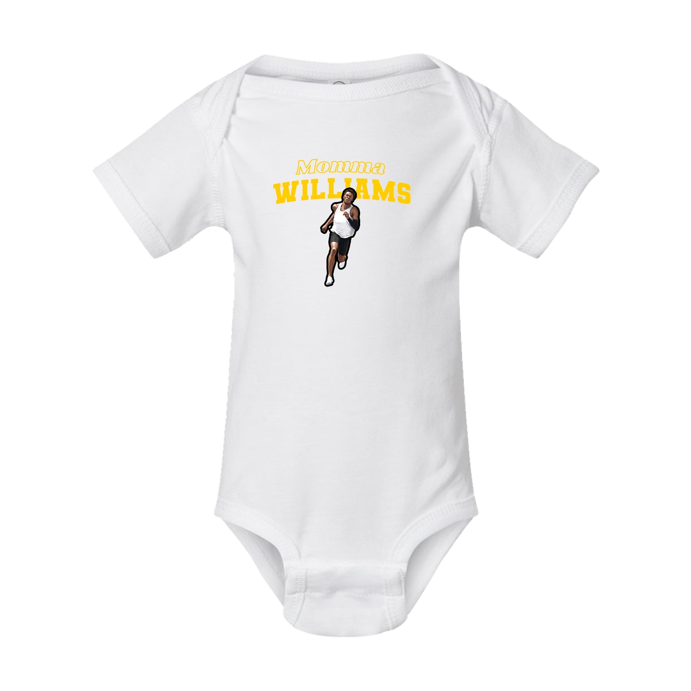 Baby Onesie — Mothers Day Block in White