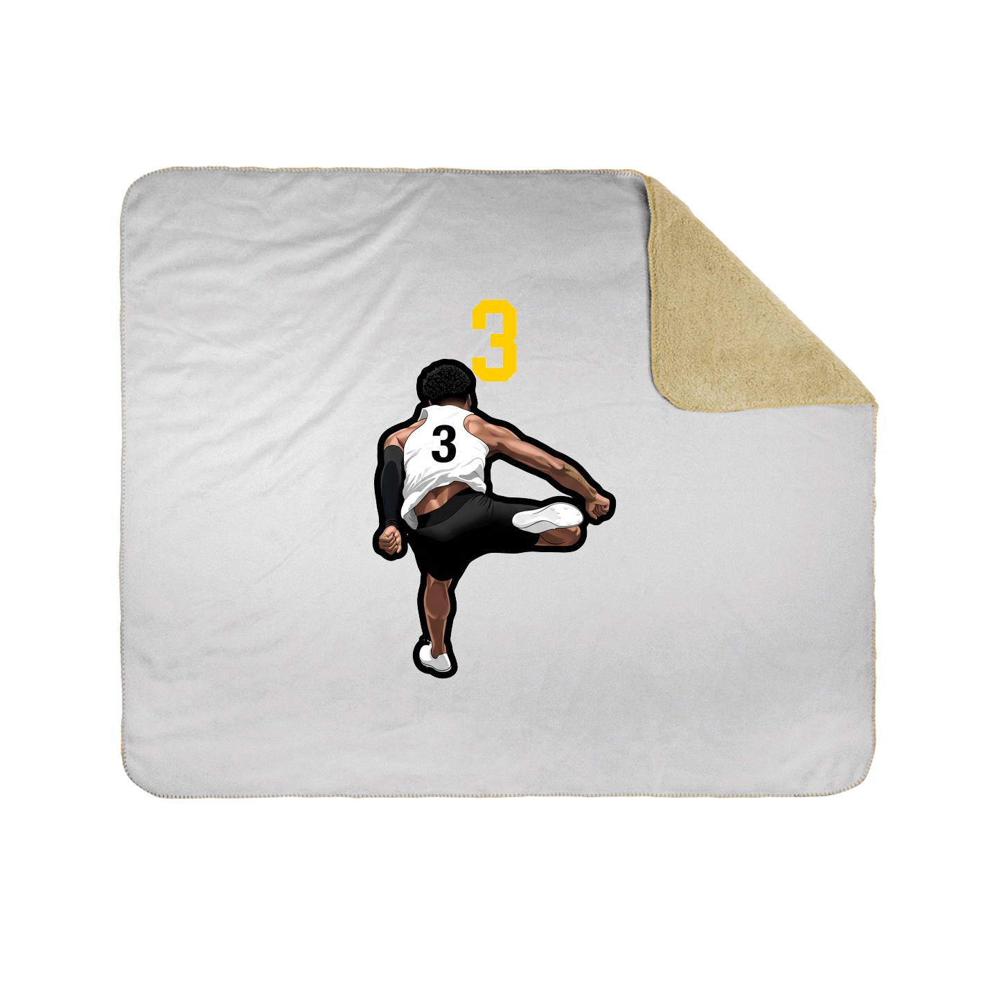 Throw Blanket — Number Top in White