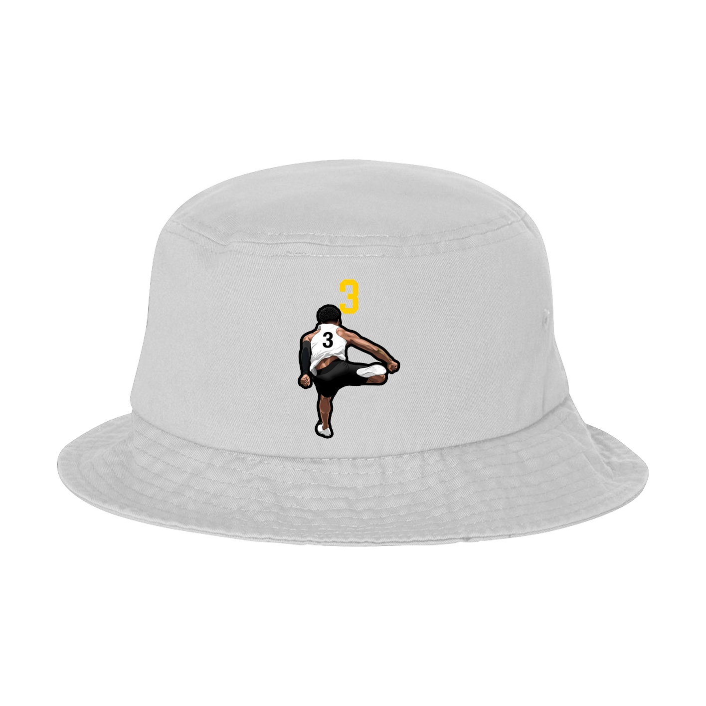 Bucket Cap — Number Top in White