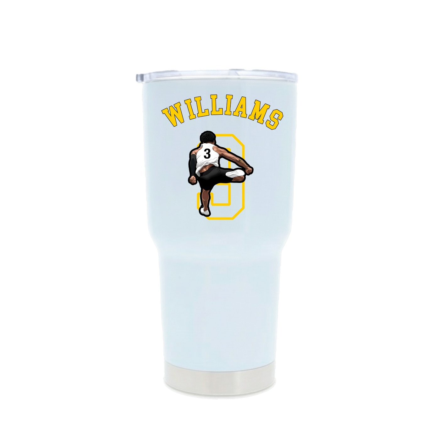 30oz Stainless Steel Tumbler — Shirsey Arch in White