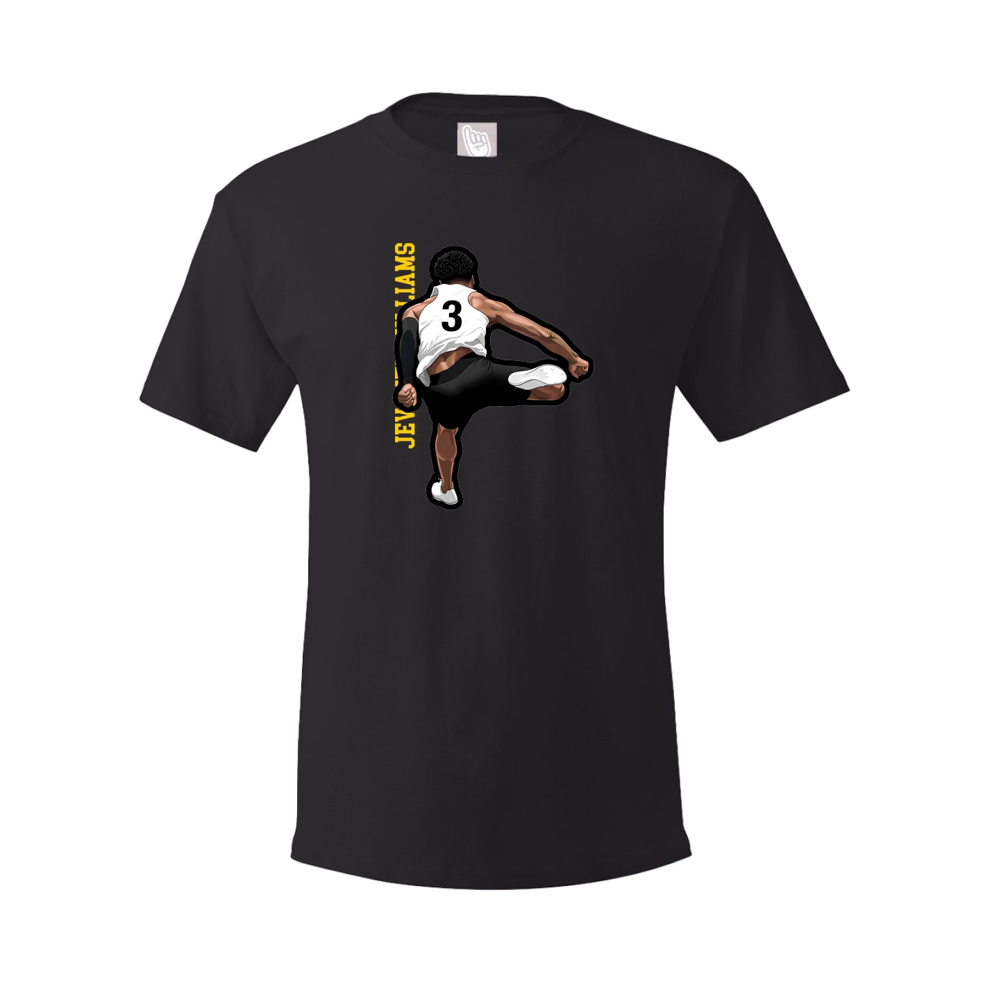 Youth Tee — Name Vertical in Black