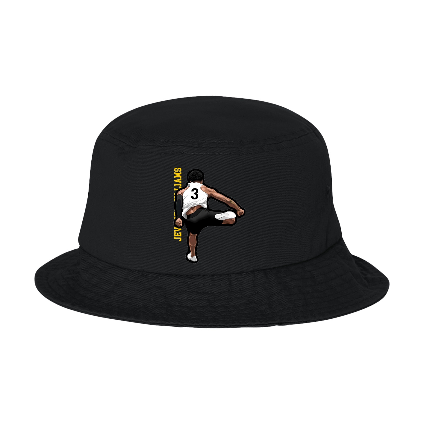 Bucket Cap — Name Vertical in Black