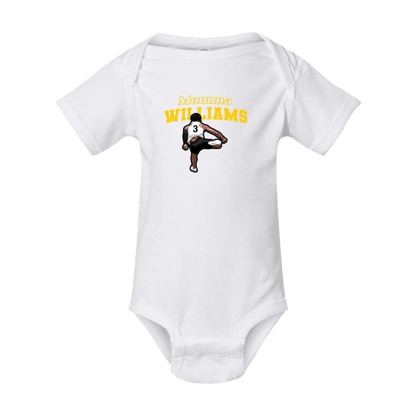 Baby Onesie — Mothers Day Block in White