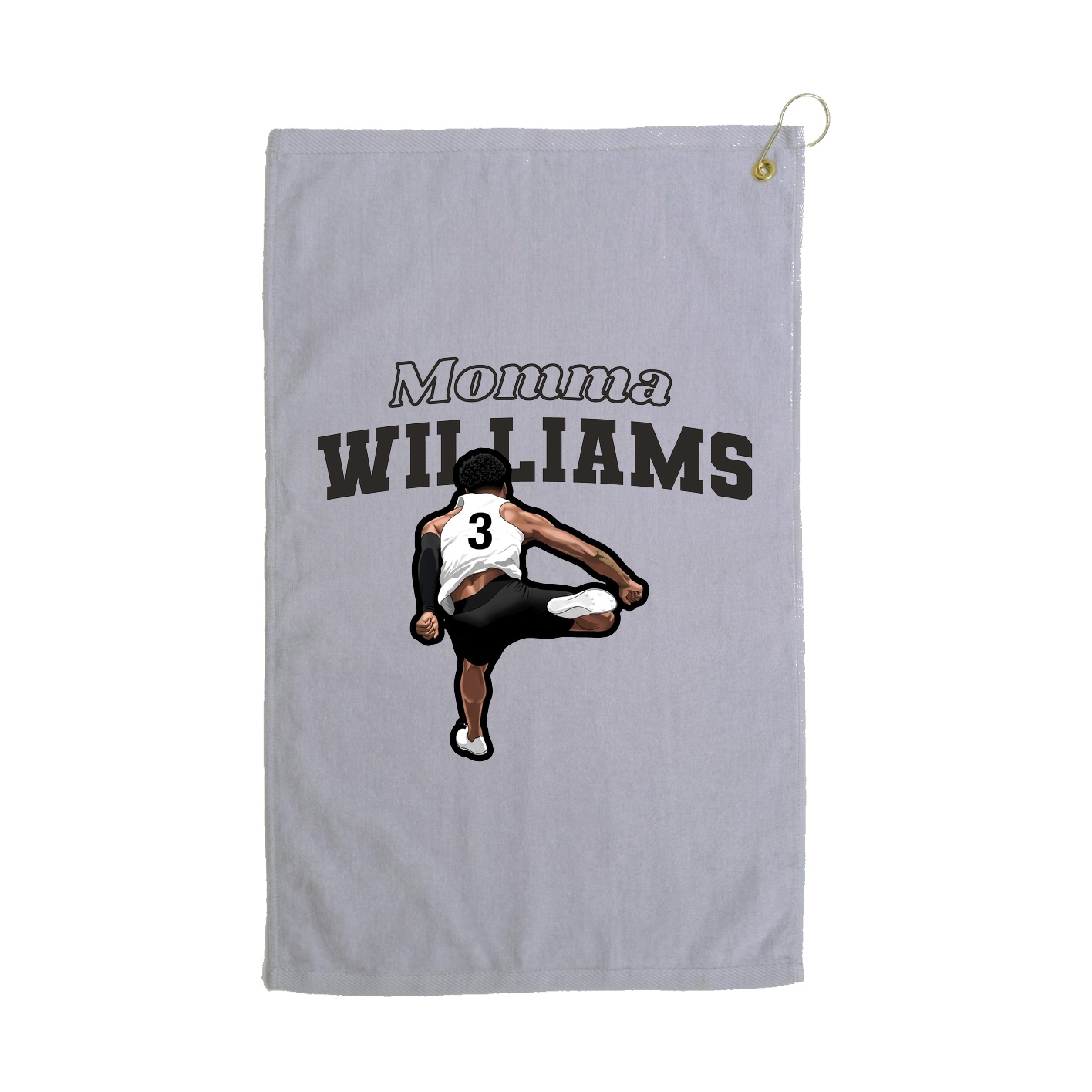 Golf Towel — Mothers Day Block in Grey
