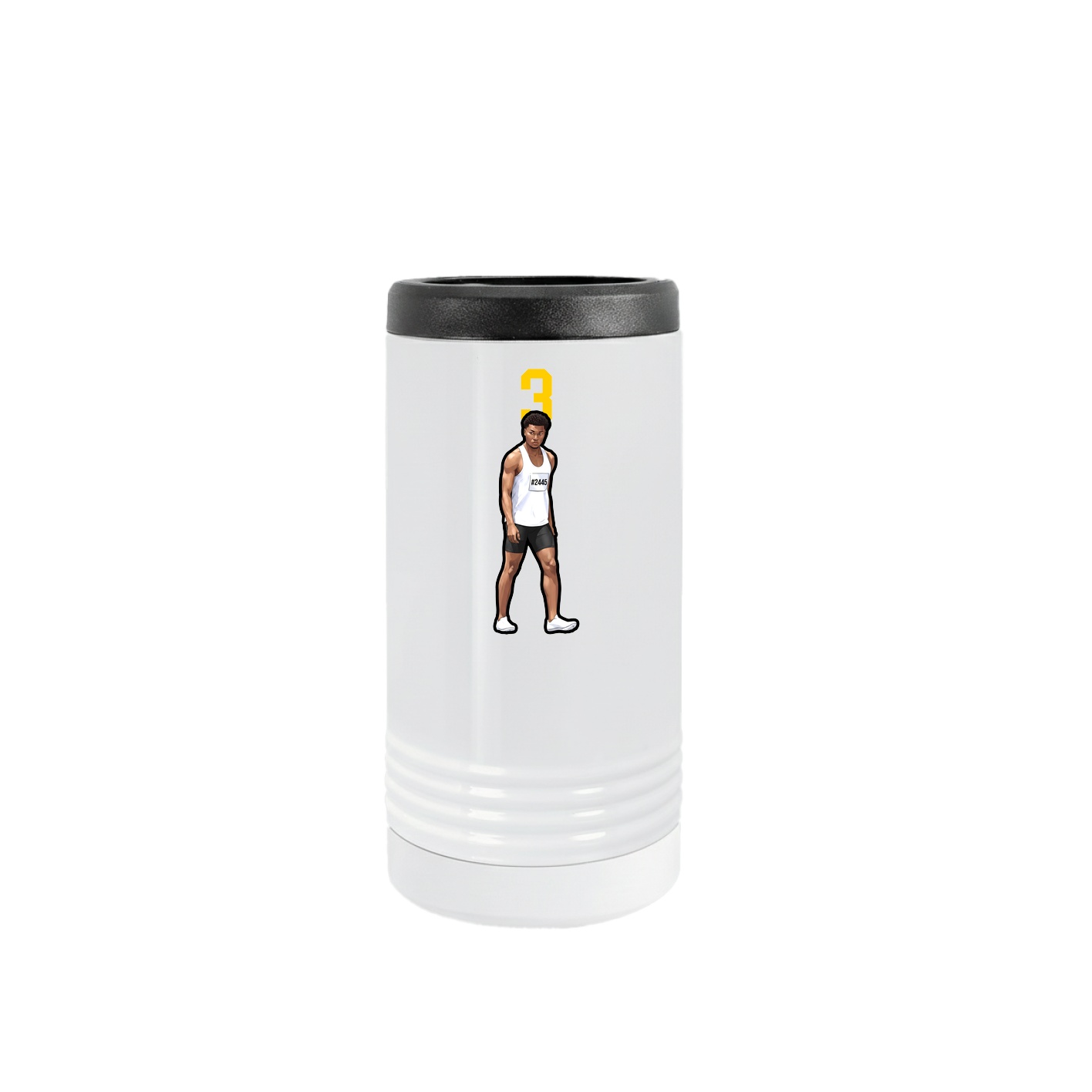 Slim Beverage Holder — Number Top in White