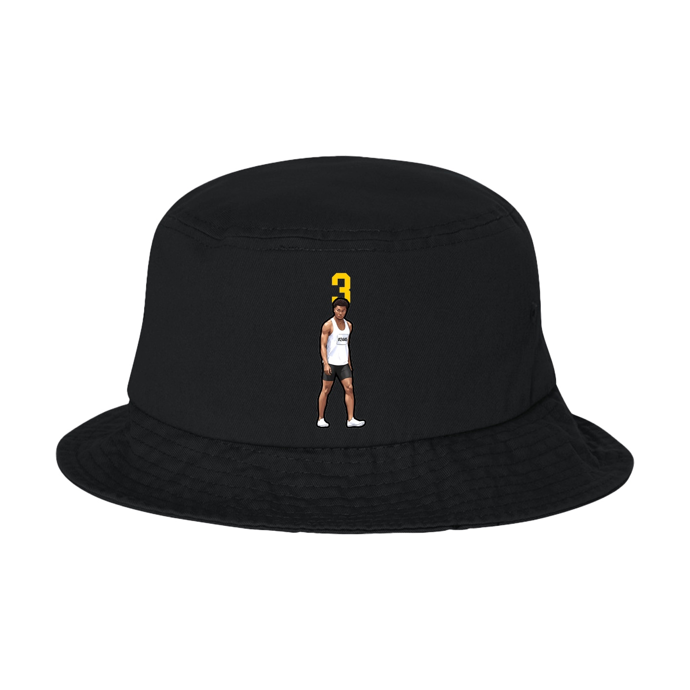 Bucket Cap — Number Top in Black