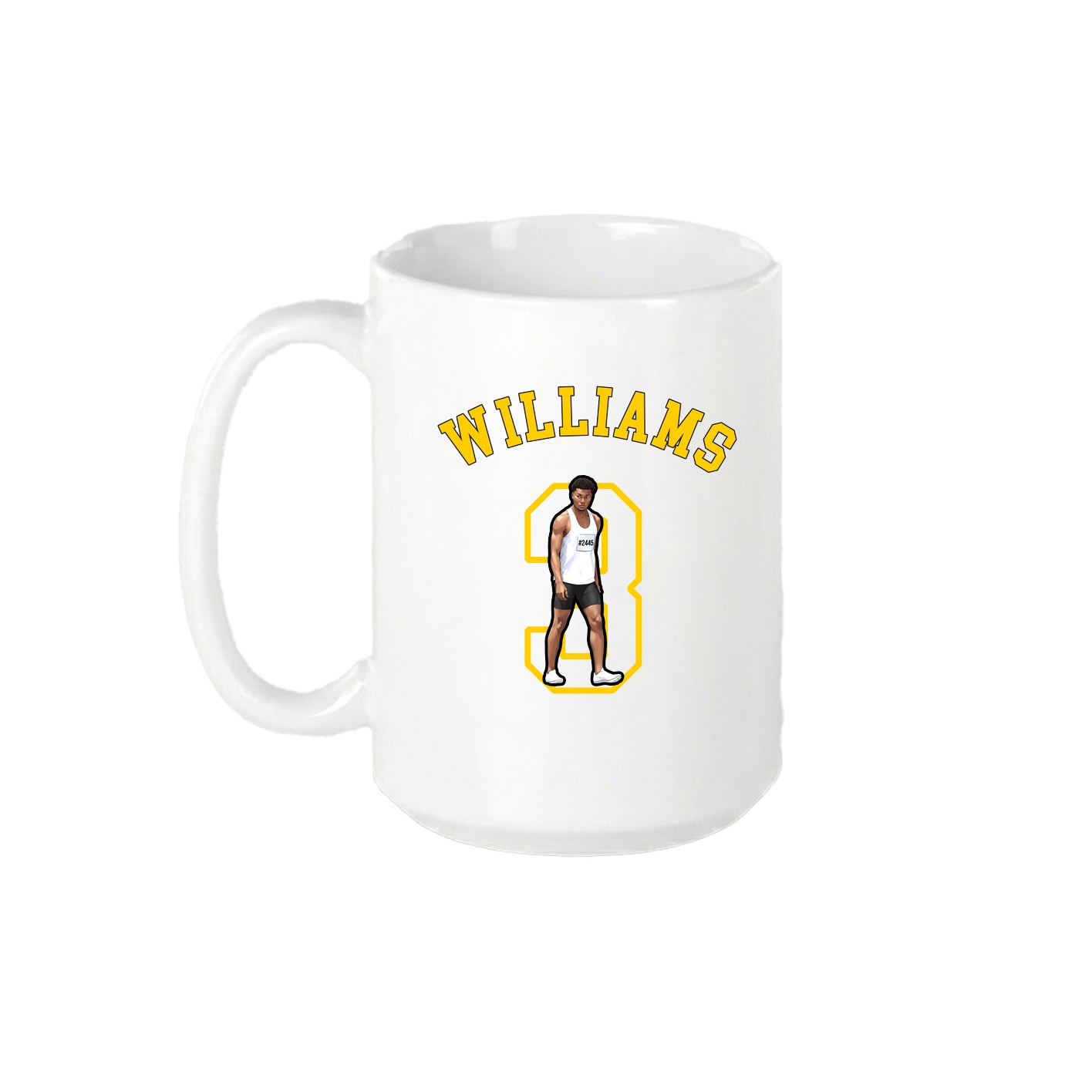 15oz Coffee Mug — Shirsey Arch in White
