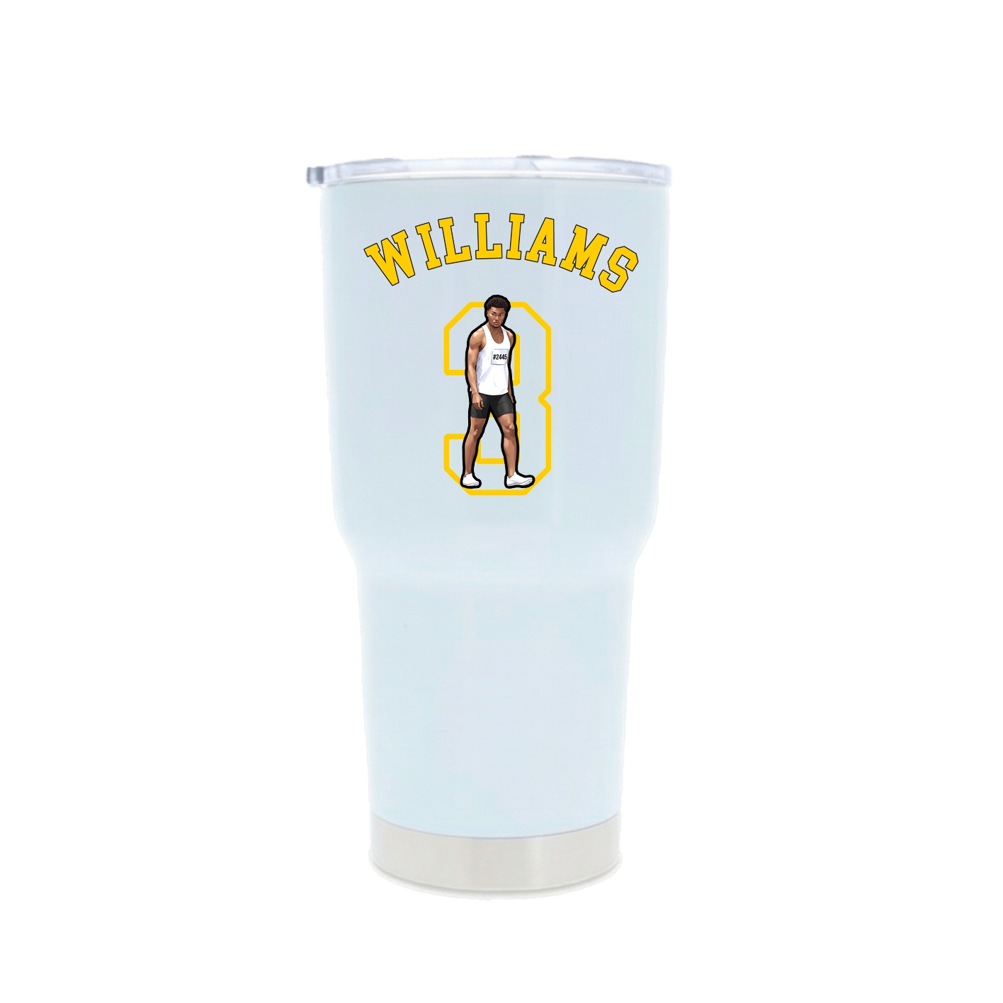 30oz Stainless Steel Tumbler — Shirsey Arch in White