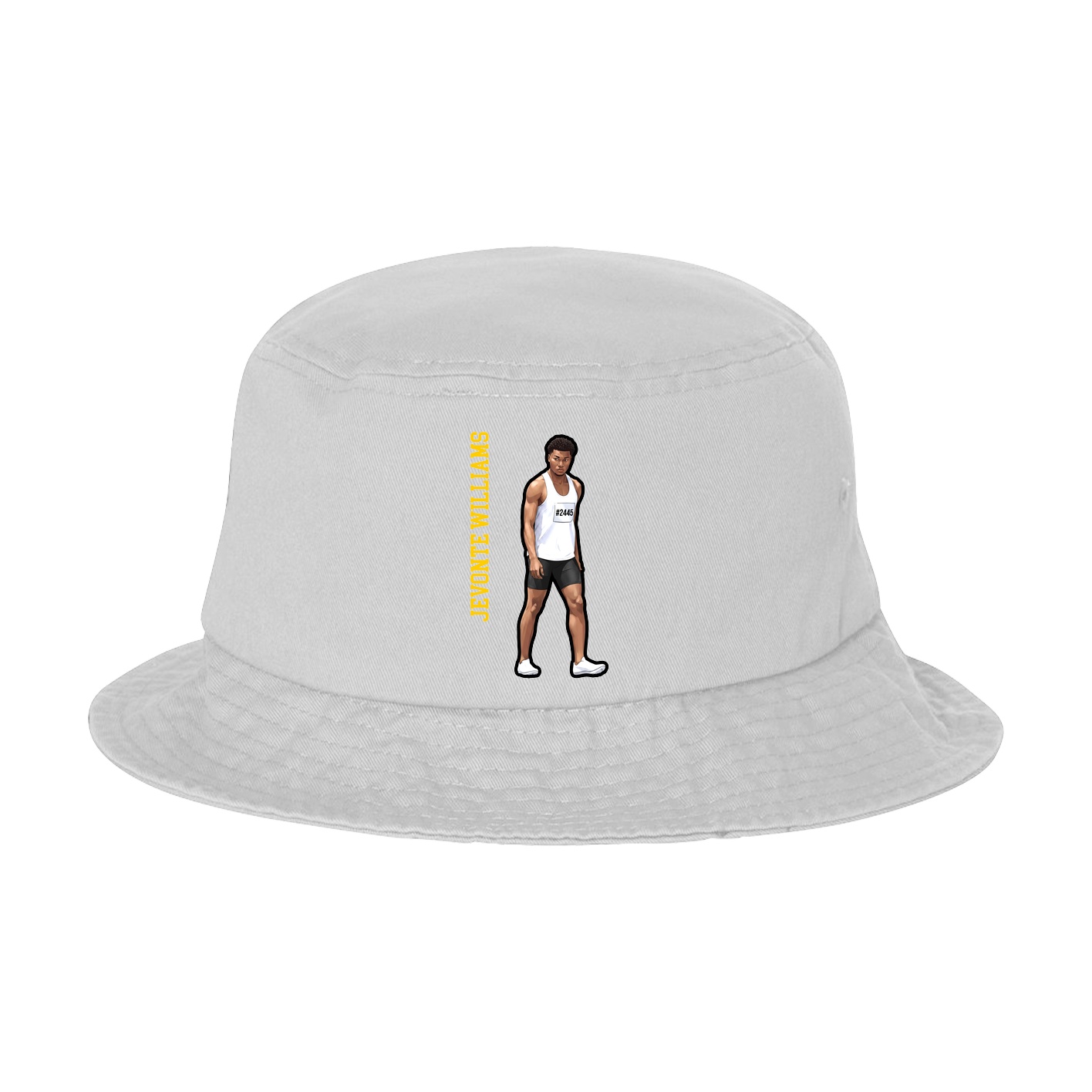 Bucket Cap — Name Vertical in White