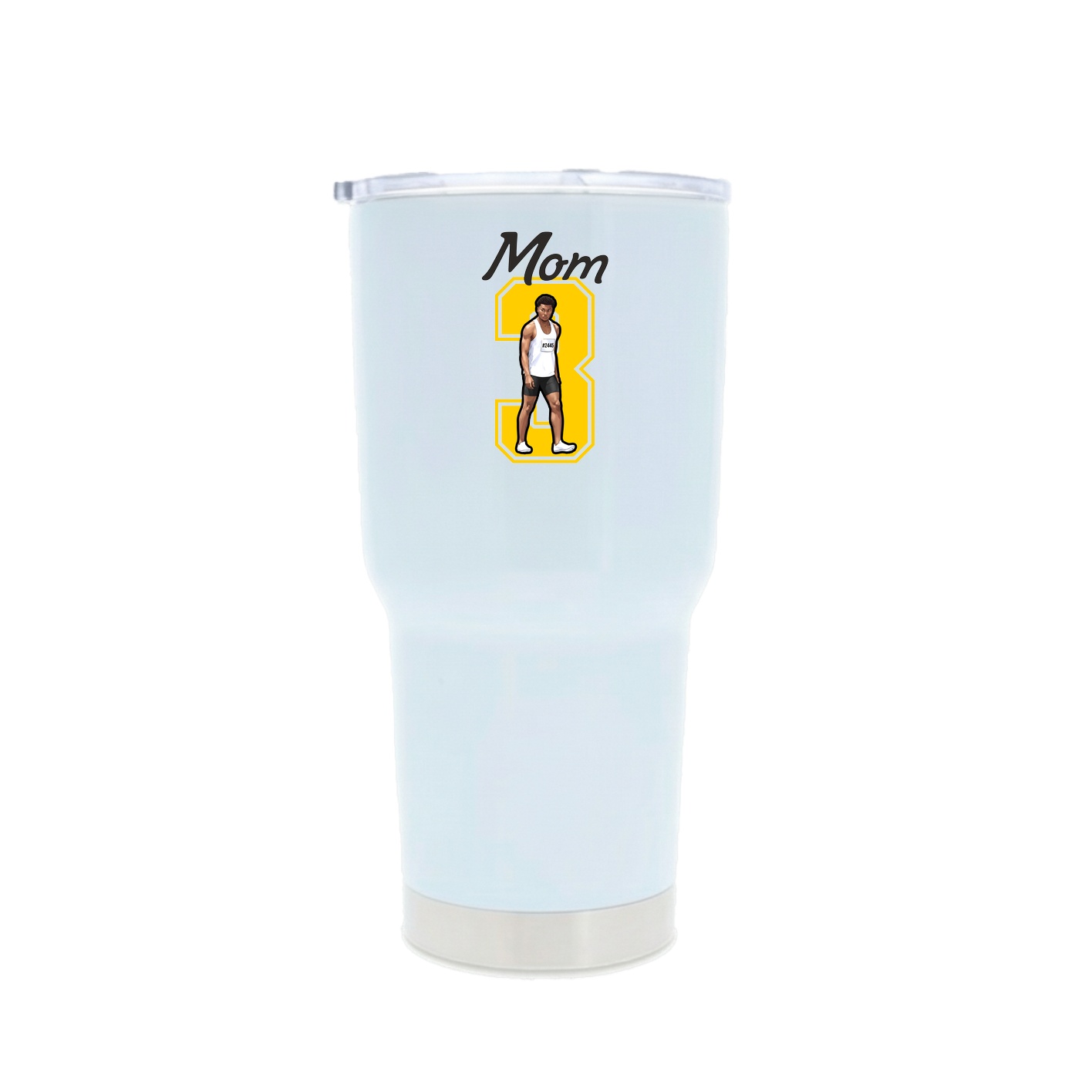 30oz Stainless Steel Tumbler — Mothers Day Shirsey in White