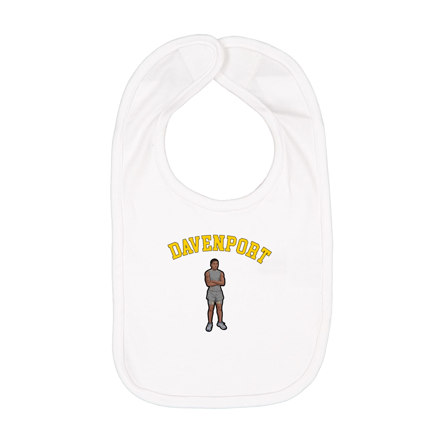Infant Bib — Shirsey Arch in White