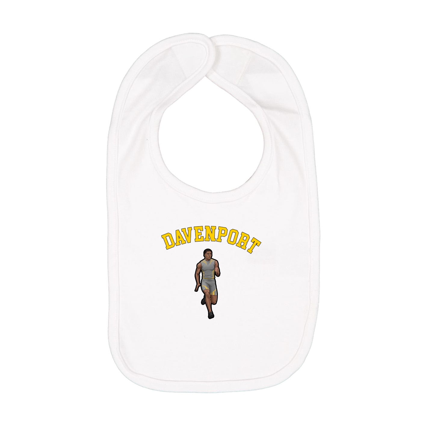 Infant Bib — Shirsey Arch in White