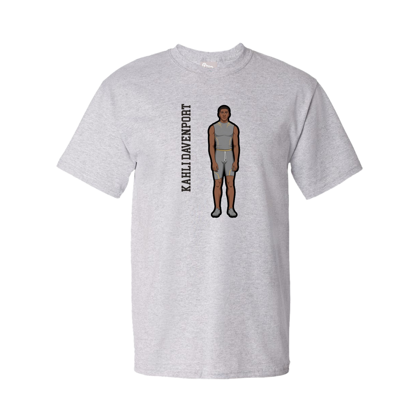 Tee — Name Vertical in Grey