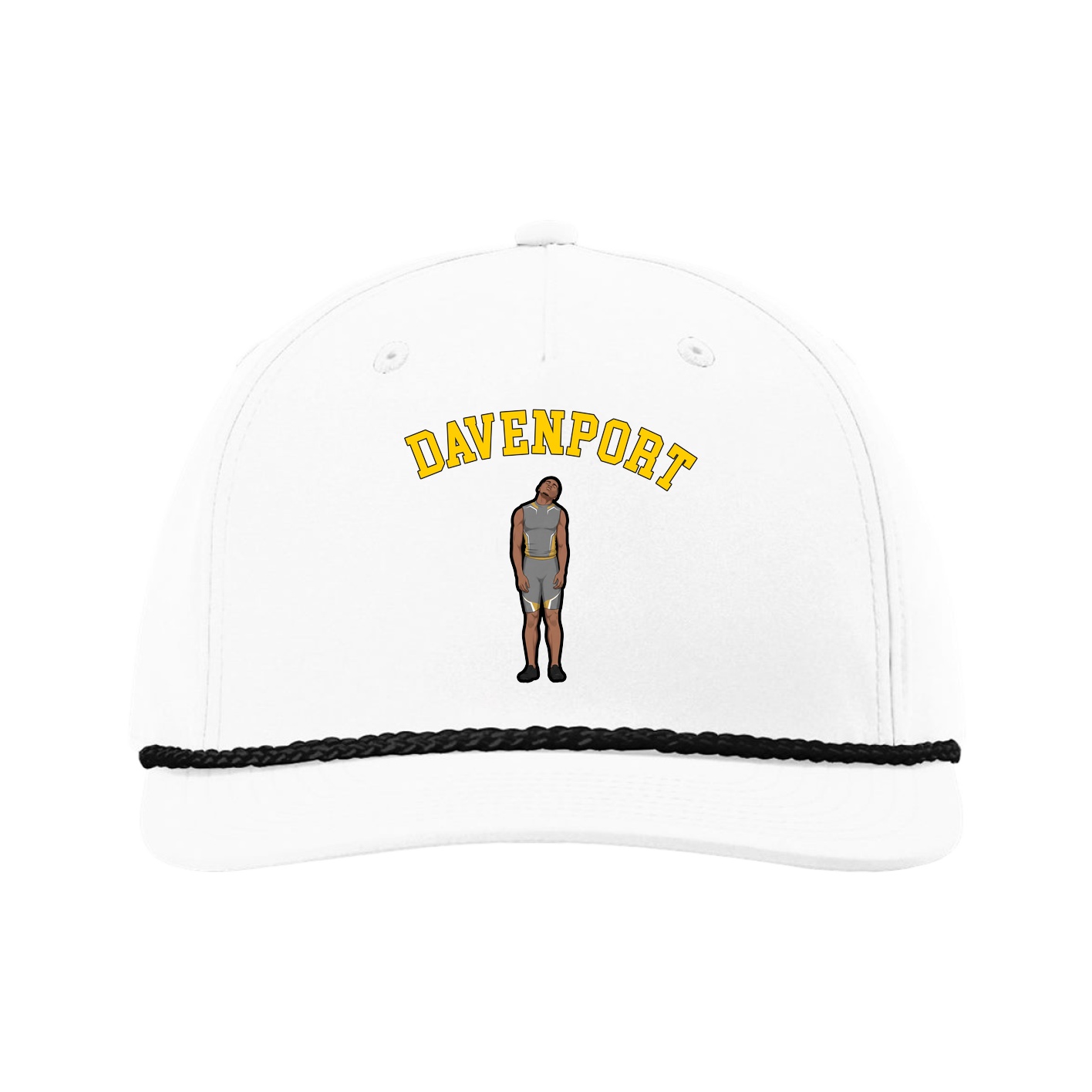 Five-Panel Classic Rope Cap — Shirsey Arch in White