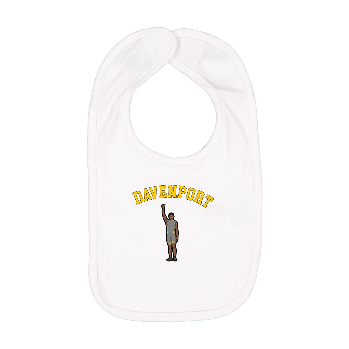 Infant Bib — Shirsey Arch in White