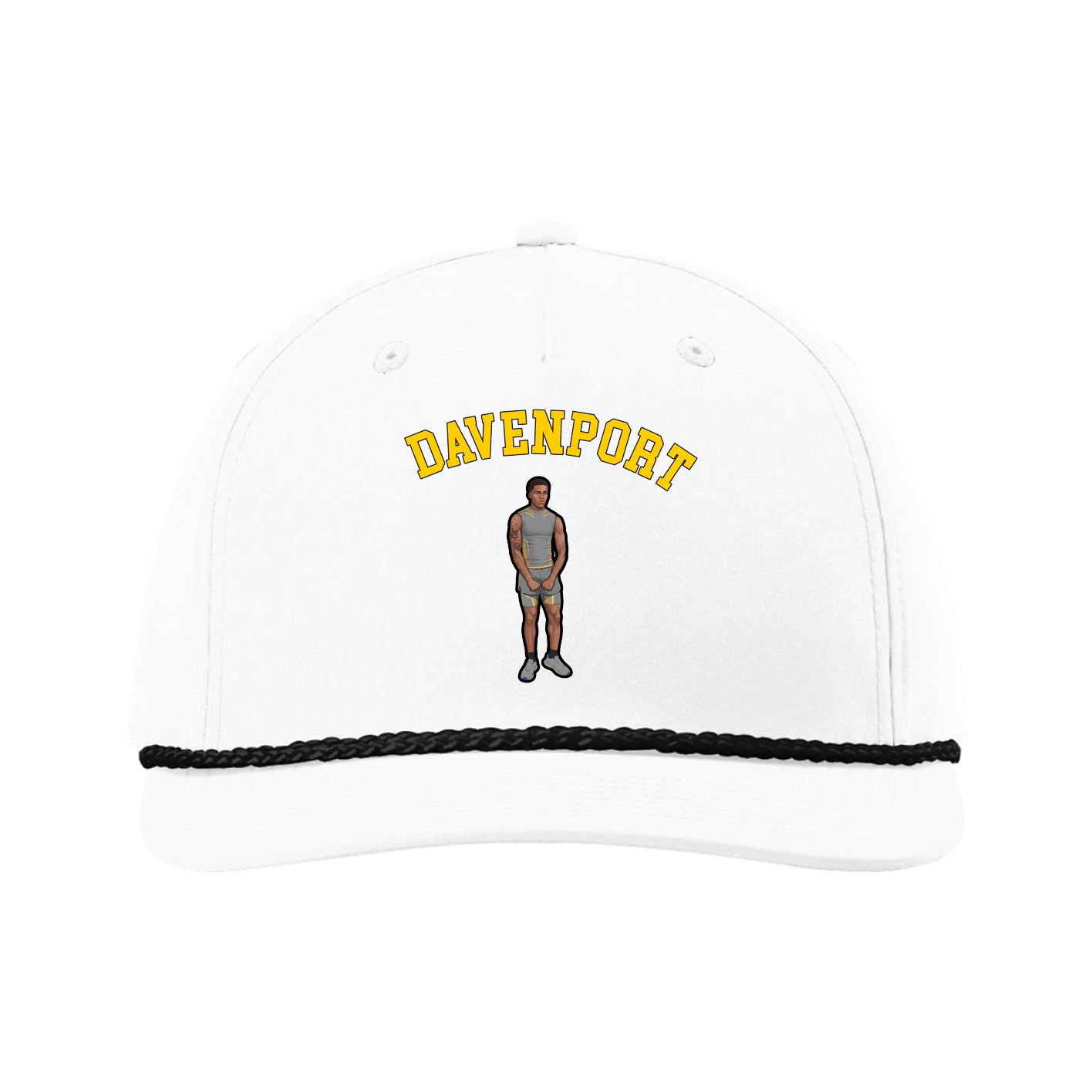 Five-Panel Classic Rope Cap — Shirsey Arch in White