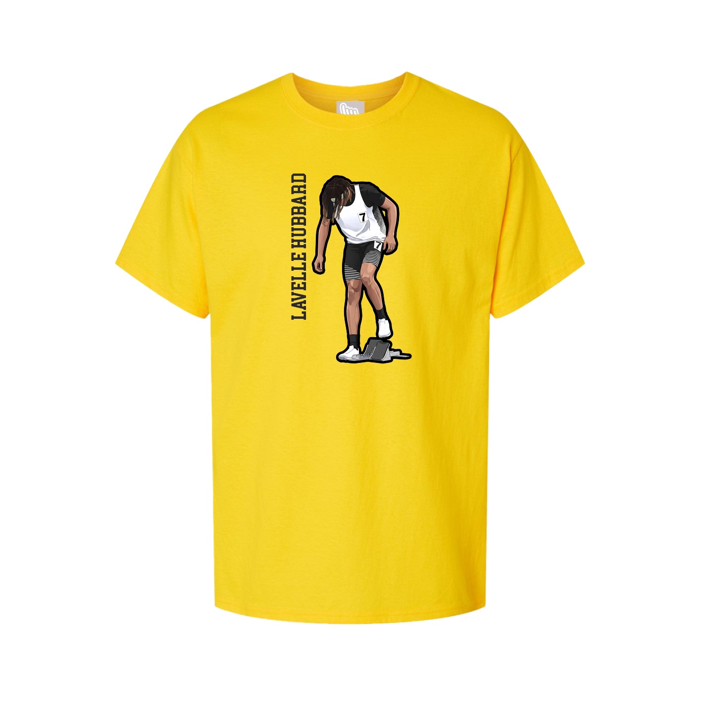 Youth Tee — Name Vertical in Gold