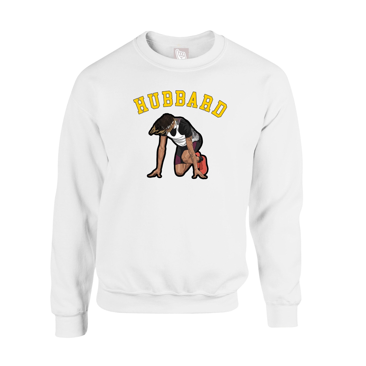 Fleece Crew — Shirsey Arch in White
