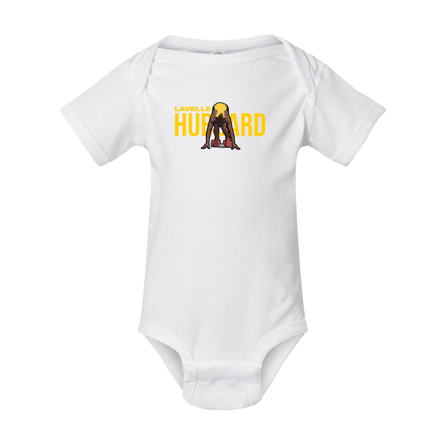 Baby Onesie — Player Name in White