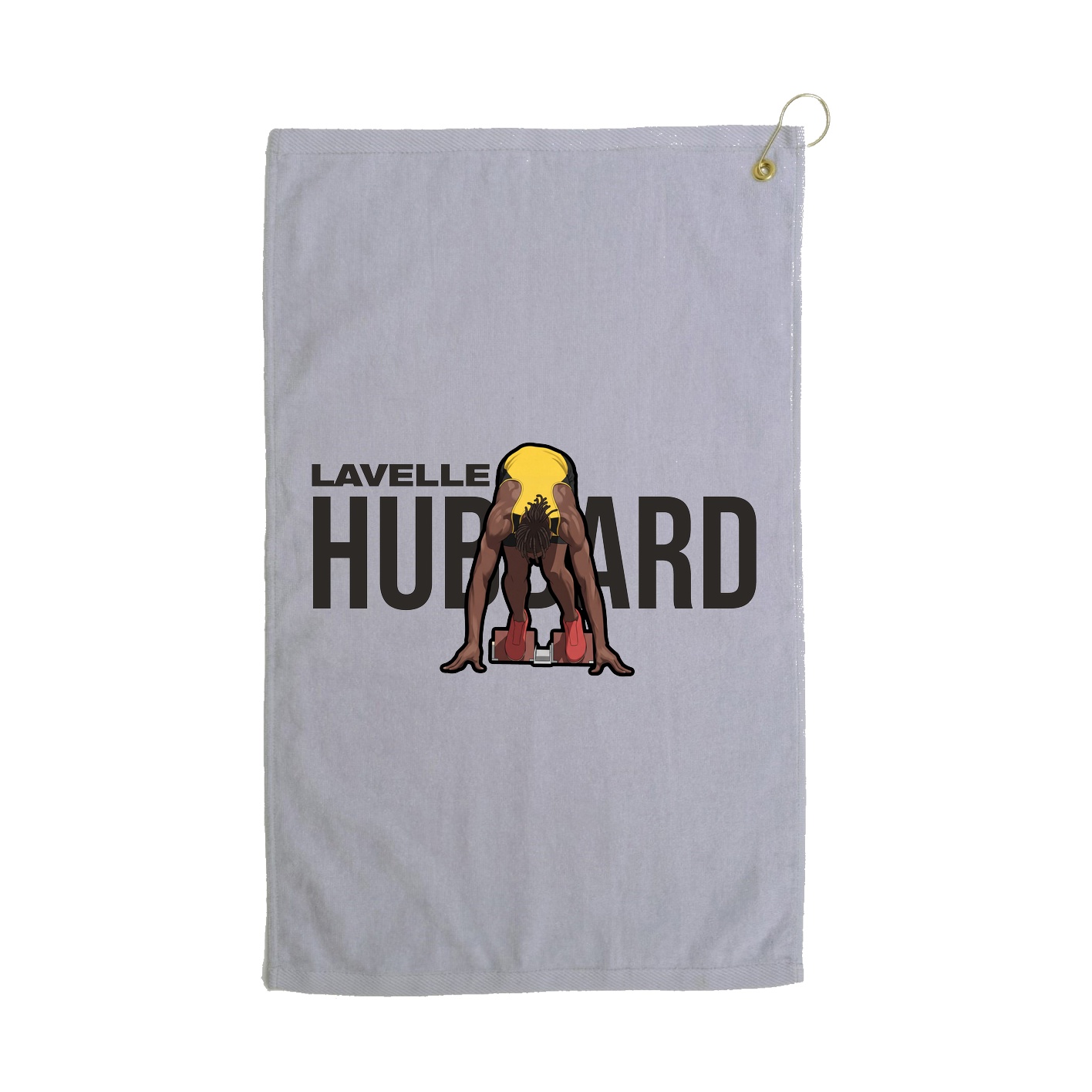 Golf Towel — Player Name in Grey