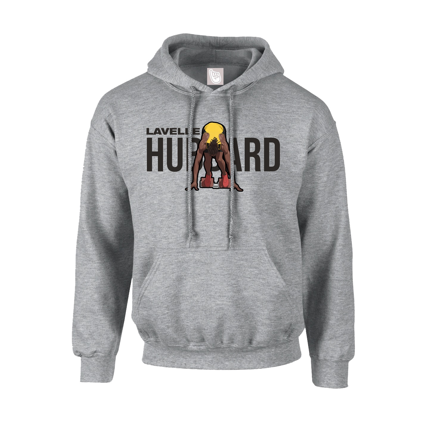 Hoodie — Player Name in Grey