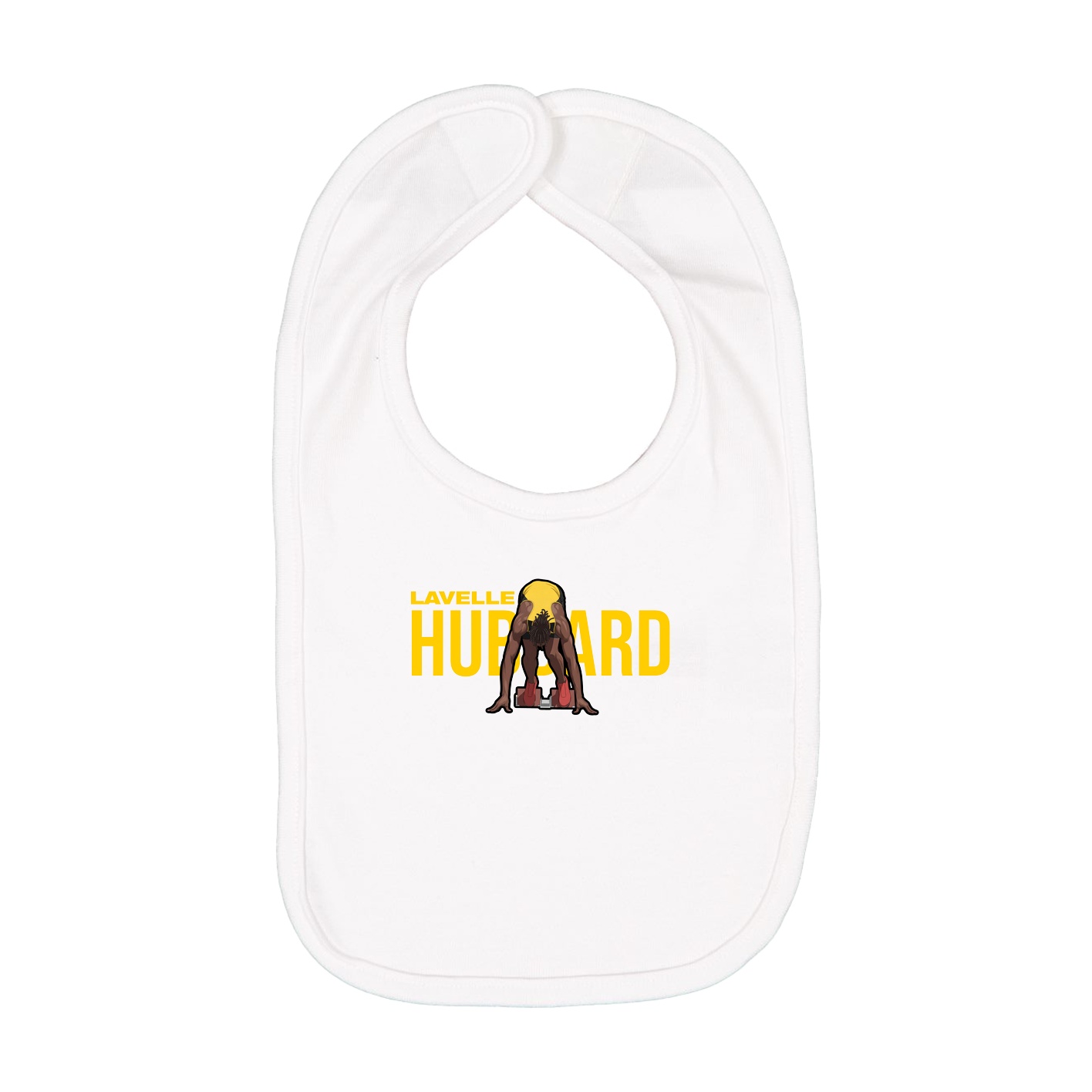 Infant Bib — Player Name in White