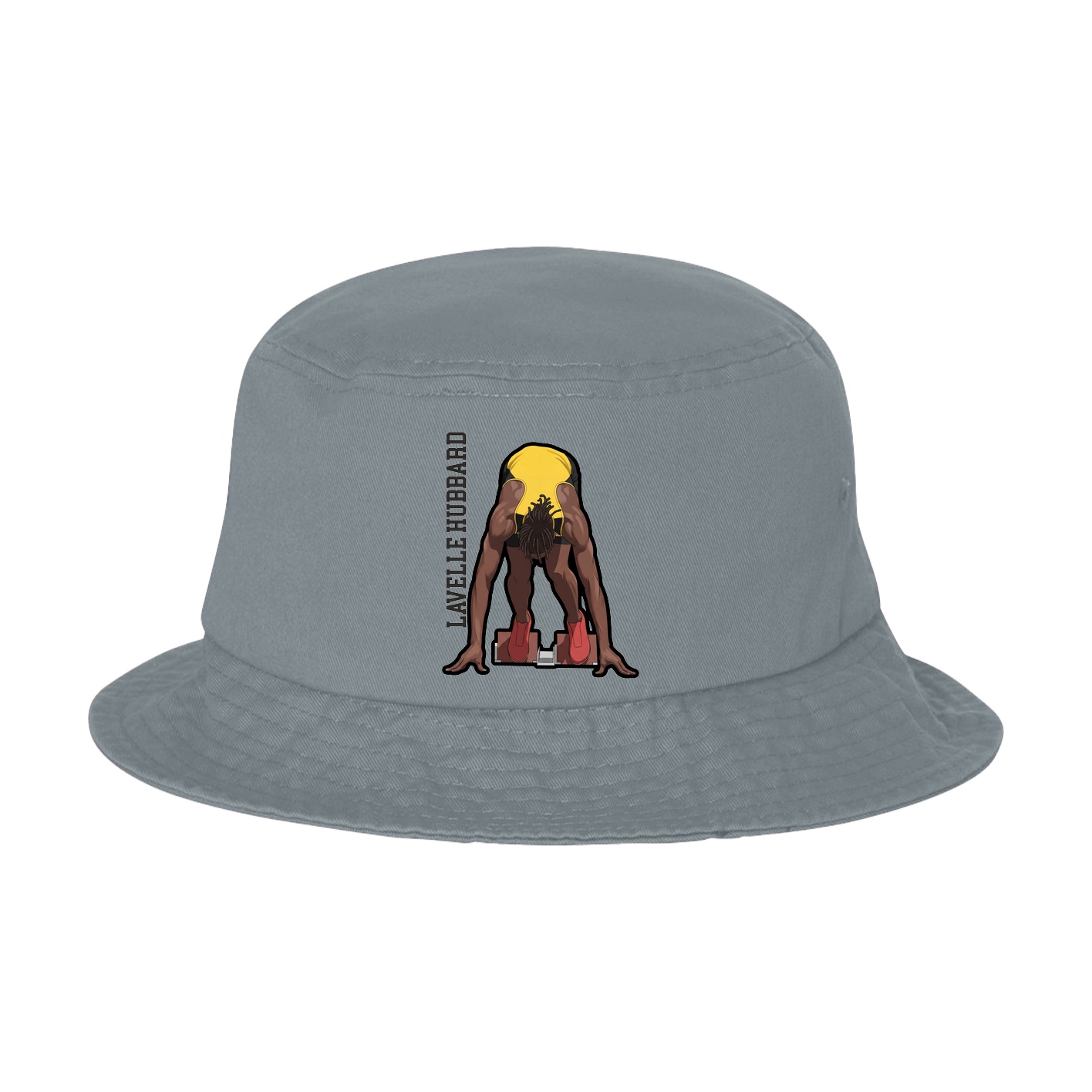 Bucket Cap — Name Vertical in Grey