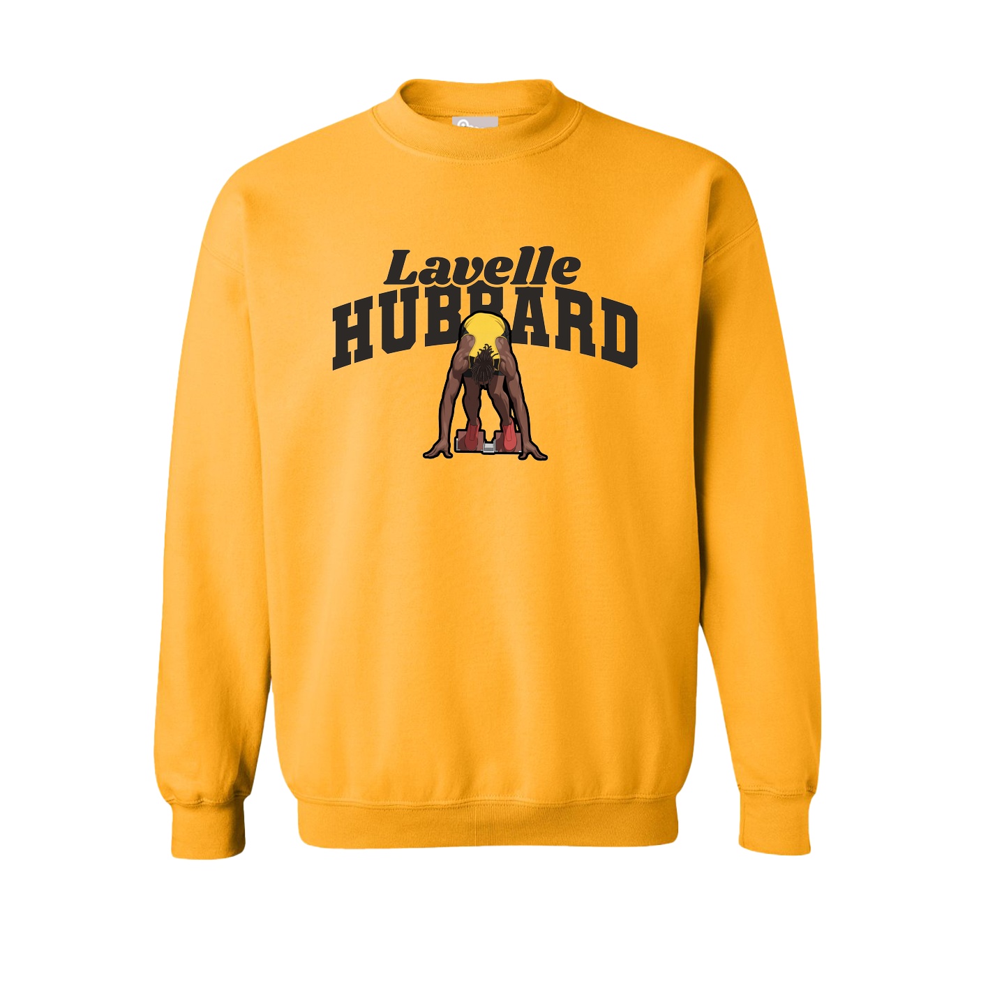 Fleece Crew — Signature Arch in Gold