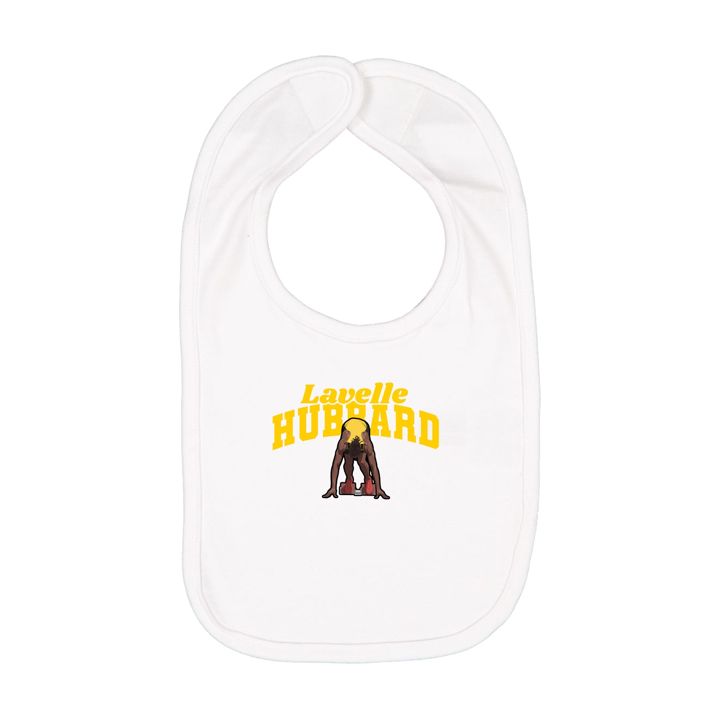 Infant Bib — Signature Arch in White