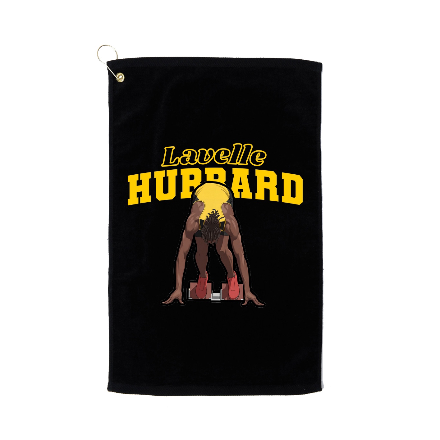 Golf Towel — Name Arch in Black