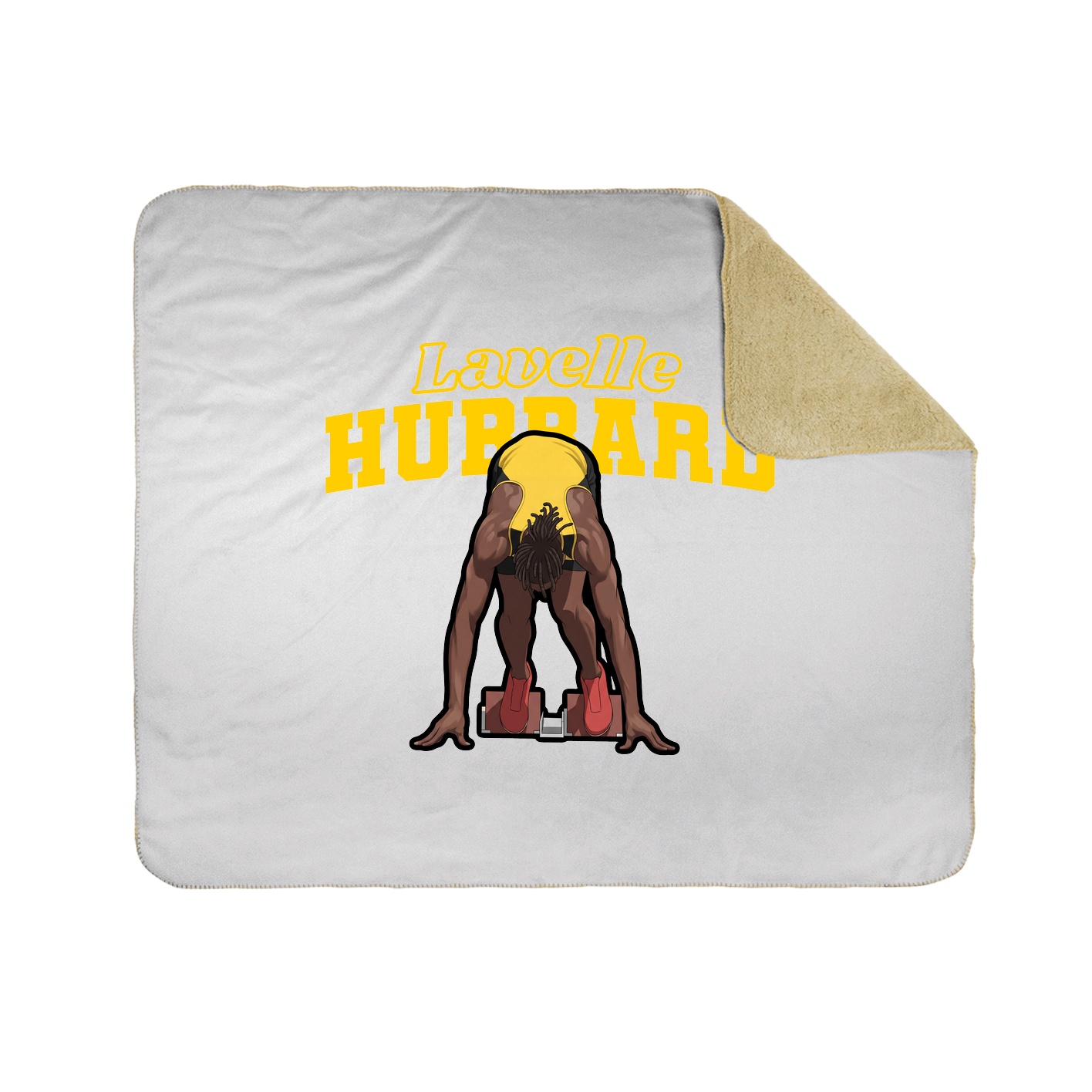 Throw Blanket — Name Arch in White
