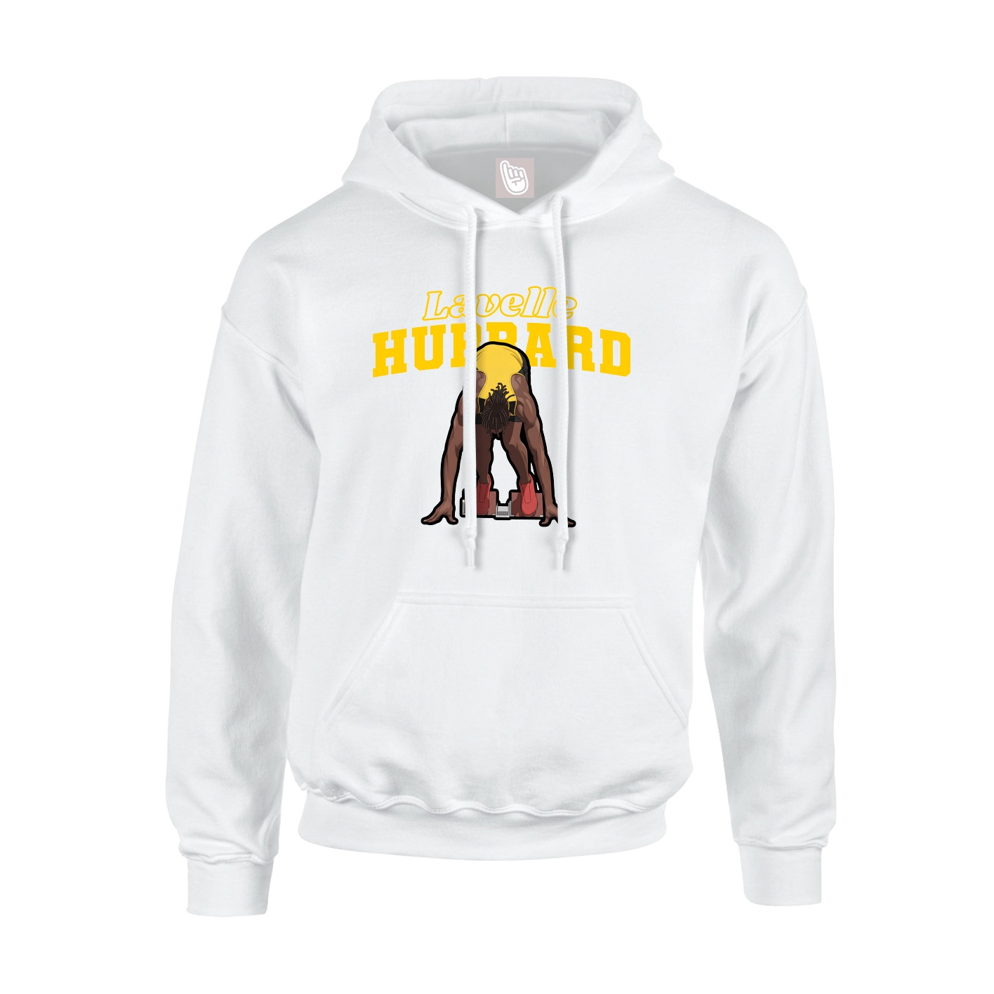 Hoodie — Name Arch in White