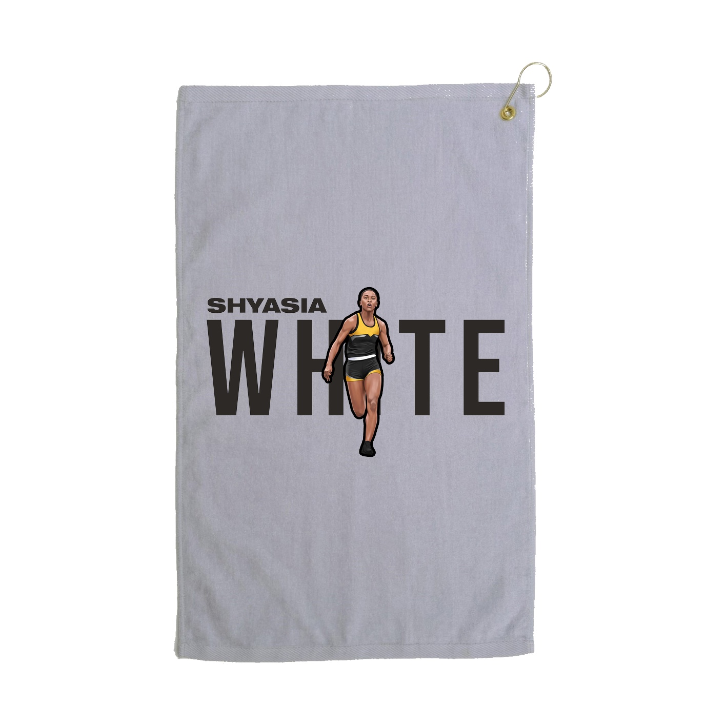 Golf Towel — Player Name in Grey