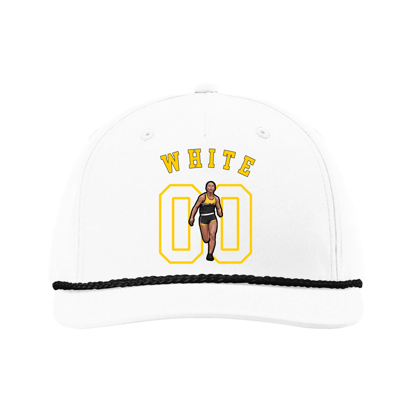 Five-Panel Classic Rope Cap — Shirsey Arch in White