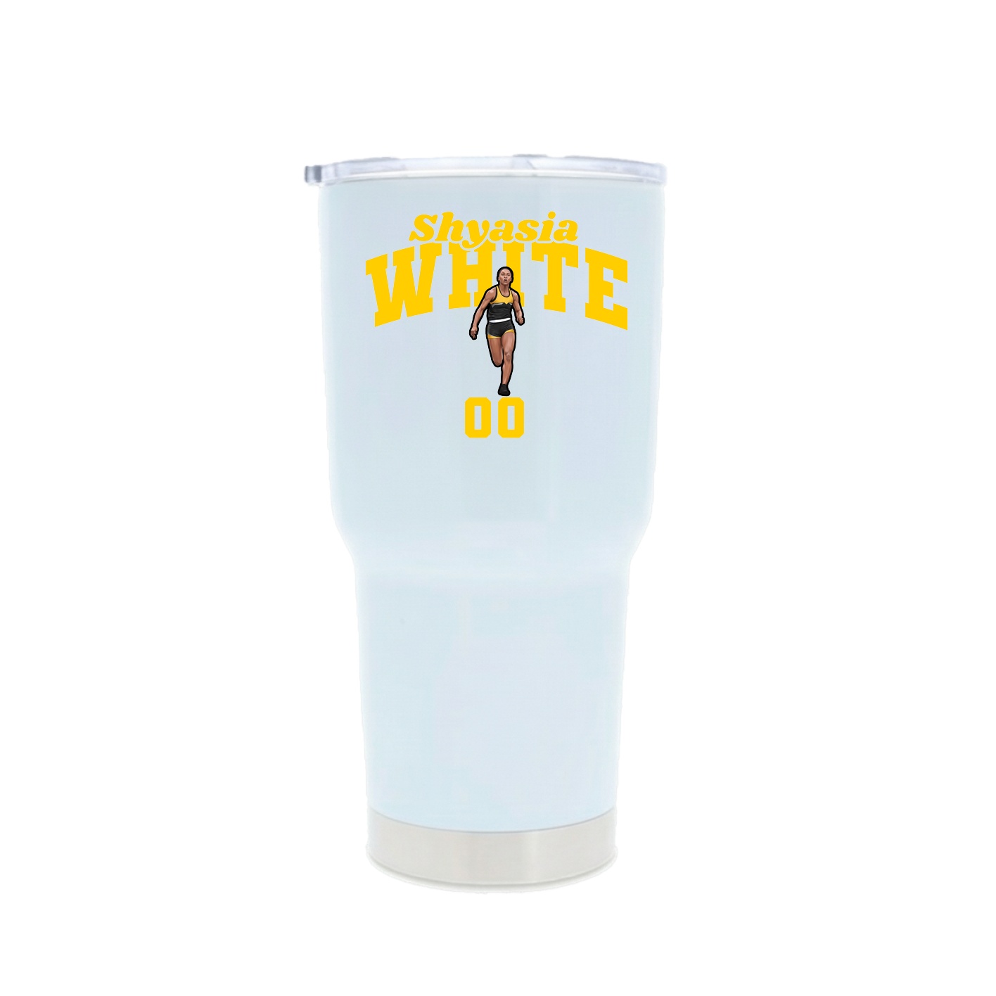 30oz Stainless Steel Tumbler — Signature Arch in White