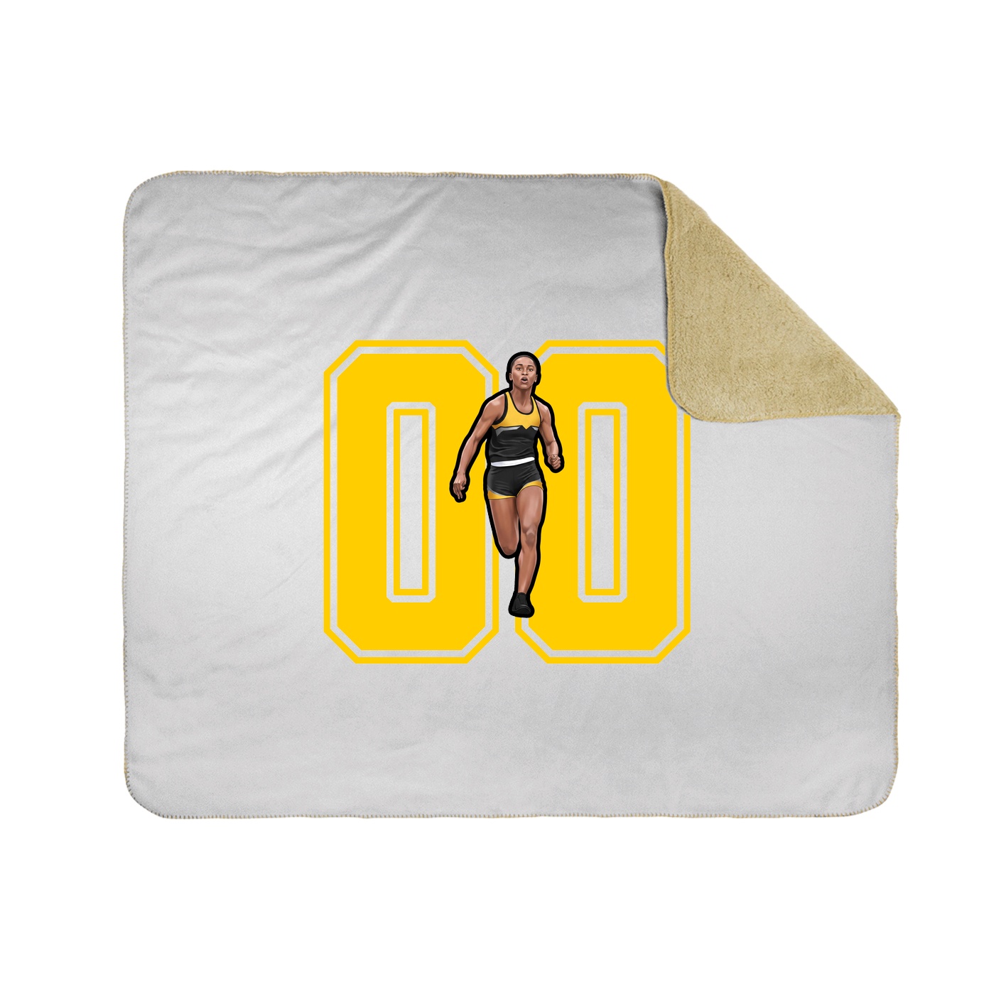 Throw Blanket — Number in White