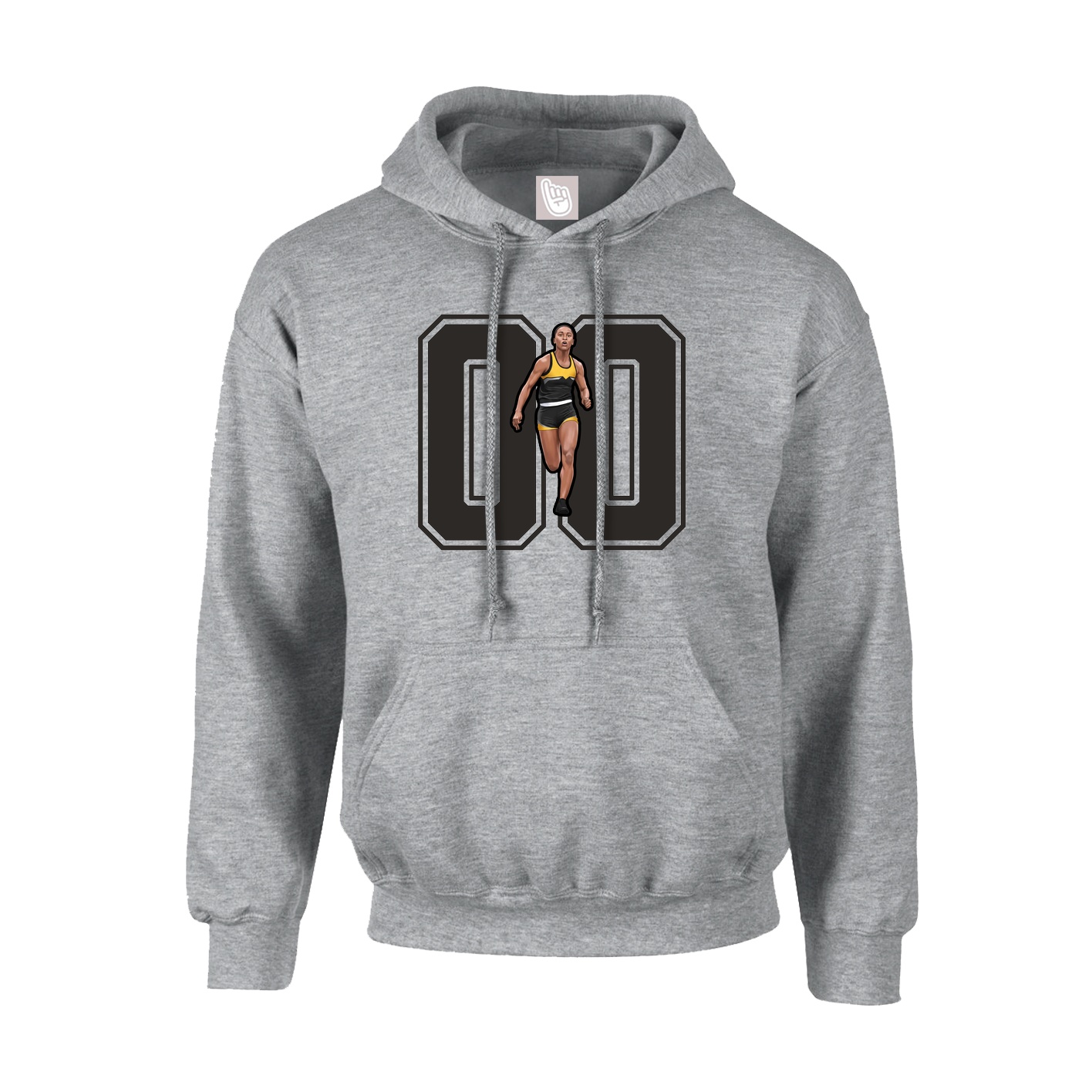 Youth Hoodie — Number in Grey
