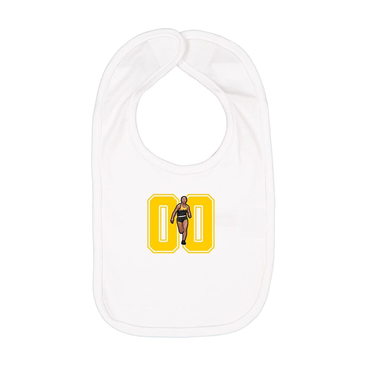 Infant Bib — Number in White