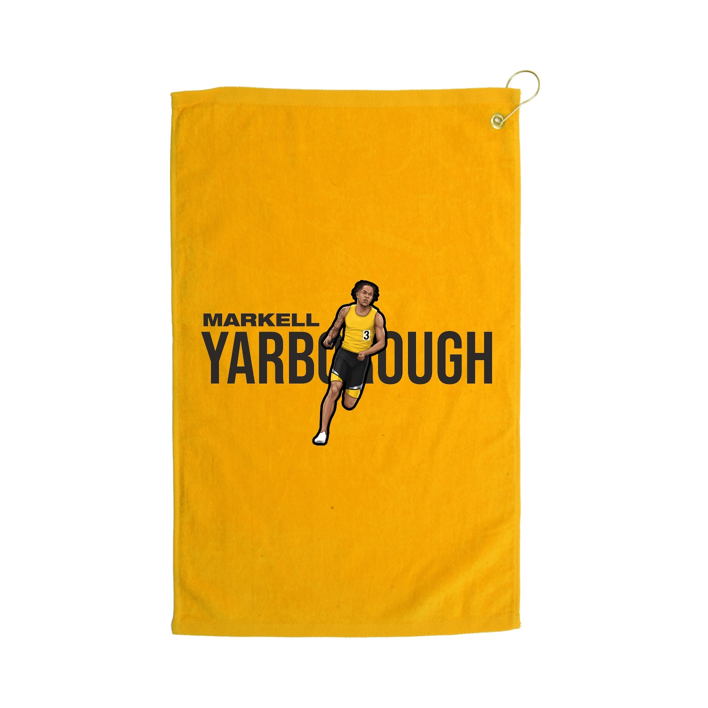Golf Towel — Player Name in Gold
