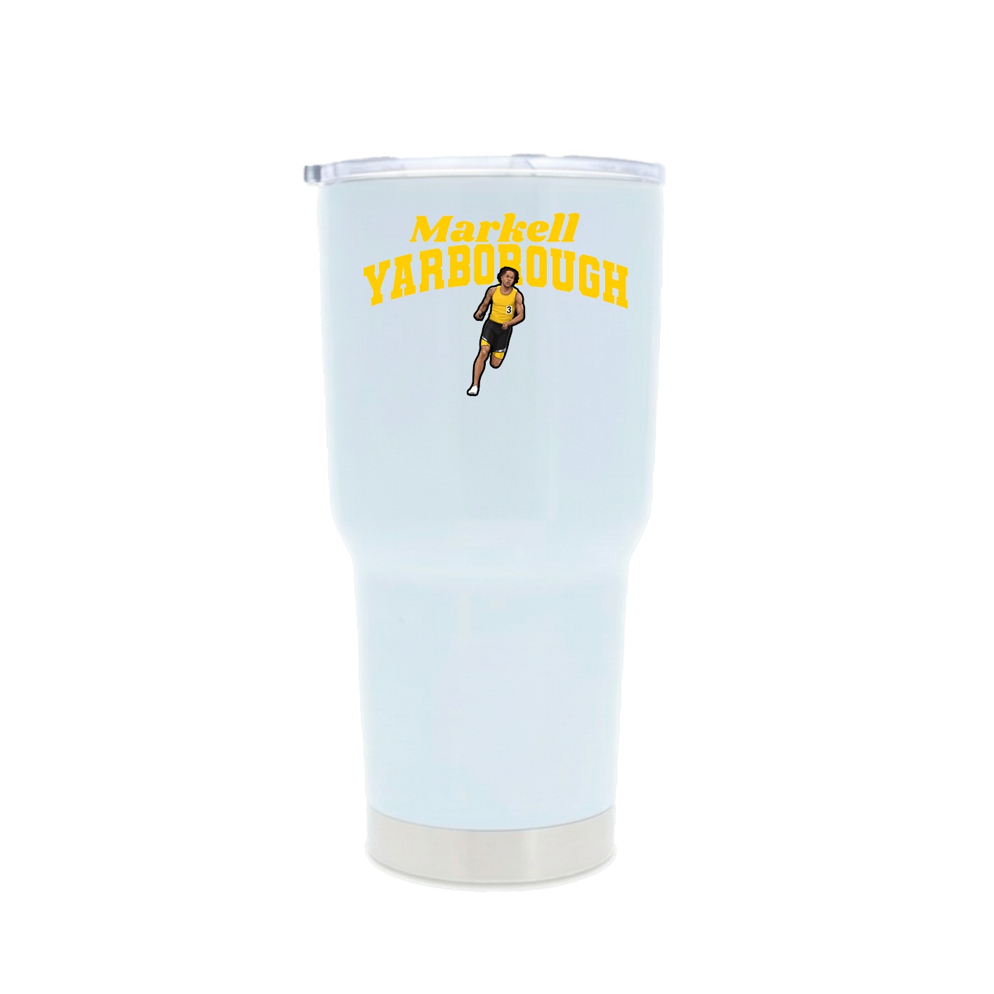 30oz Stainless Steel Tumbler — Signature Arch in White