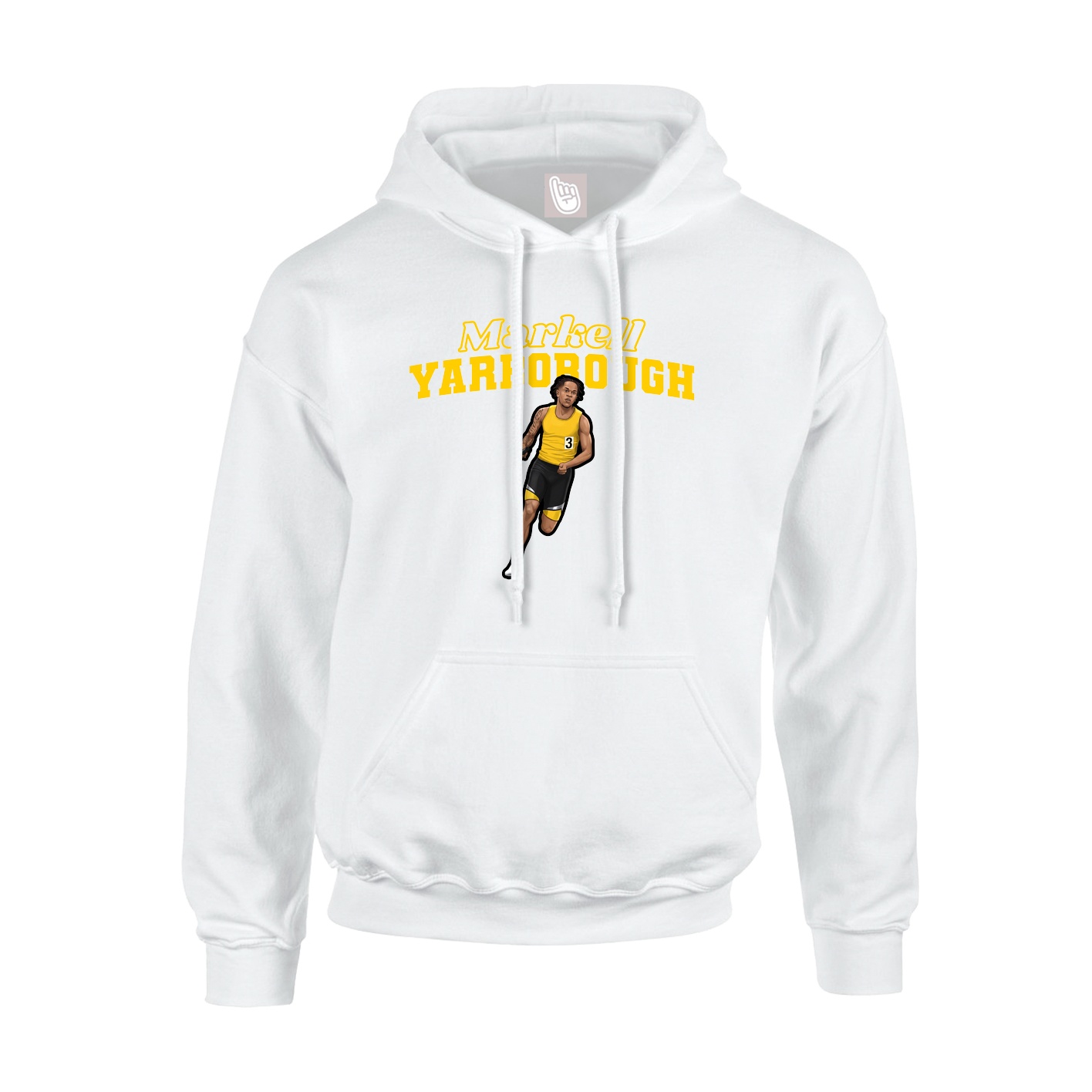 Hoodie — Name Arch in White
